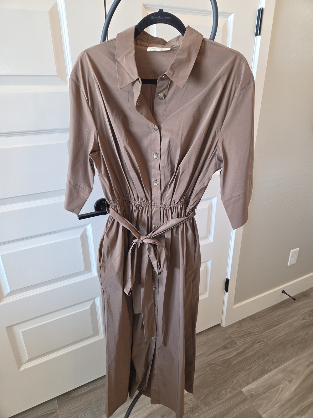 MELLODAY Brown Button-Front Shirt